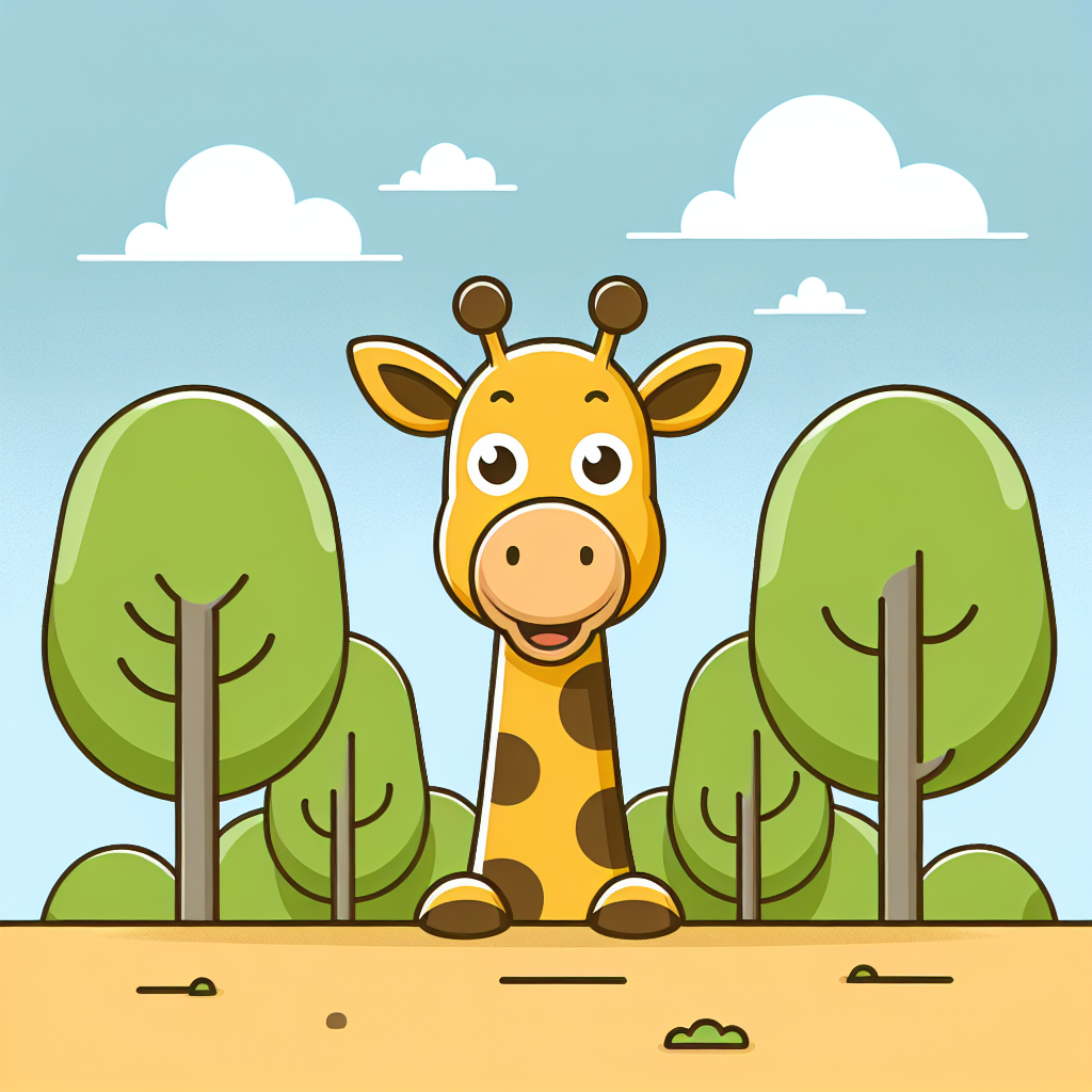 Funny Giraffe Paint By Number