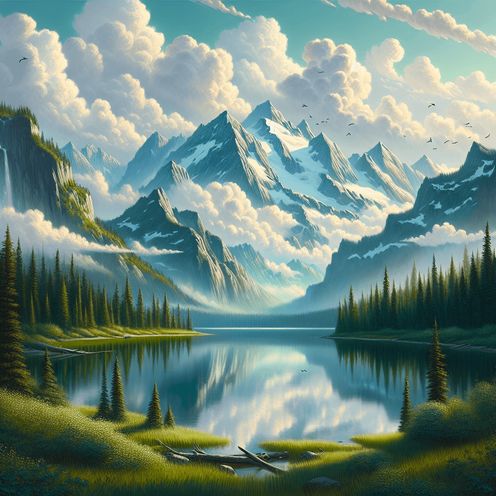 Enchanting Mountain Lake Paint By Numbers Art
