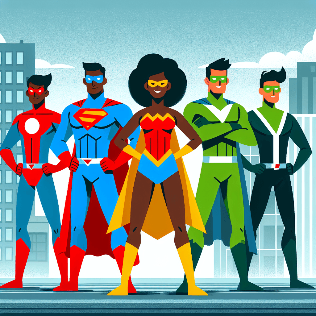 Superhero Team-Up DIY Paint By Numbers