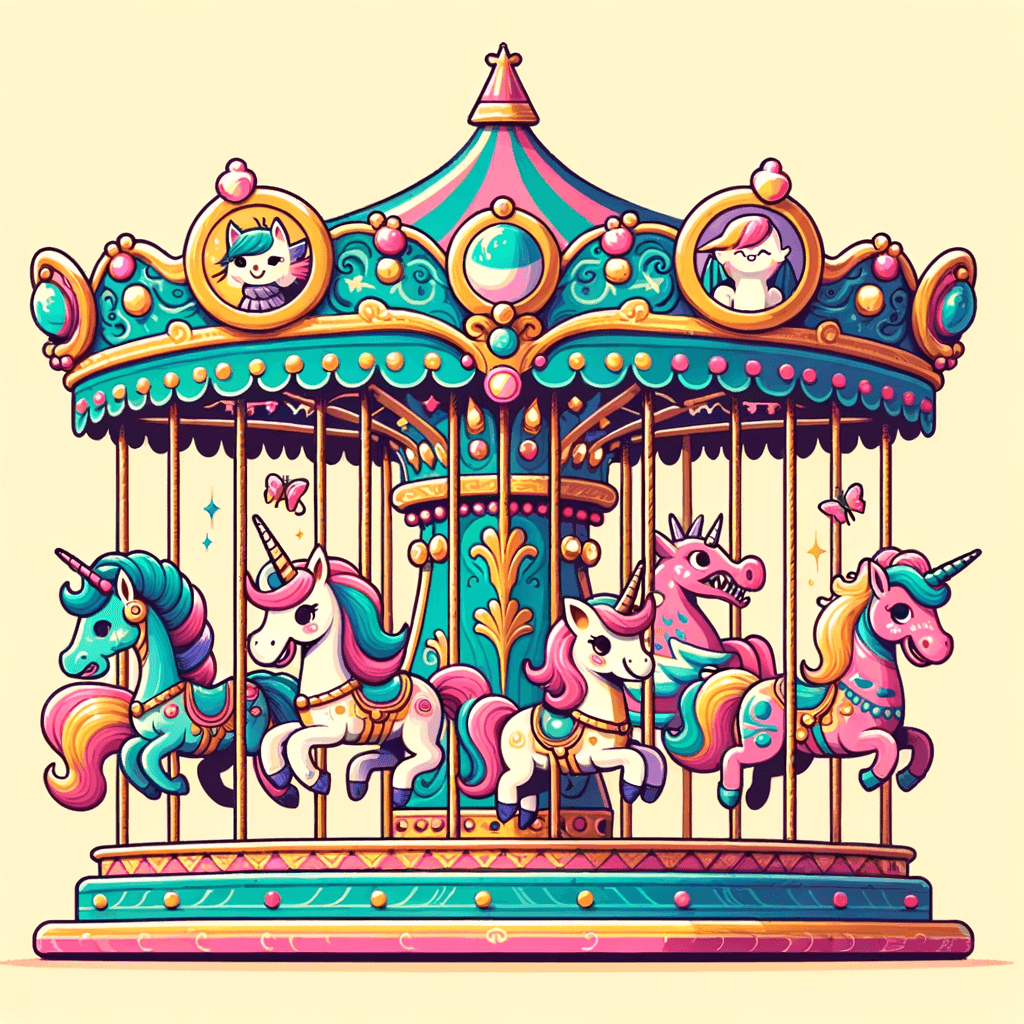 Fairy Tale Carousel Paint By Color