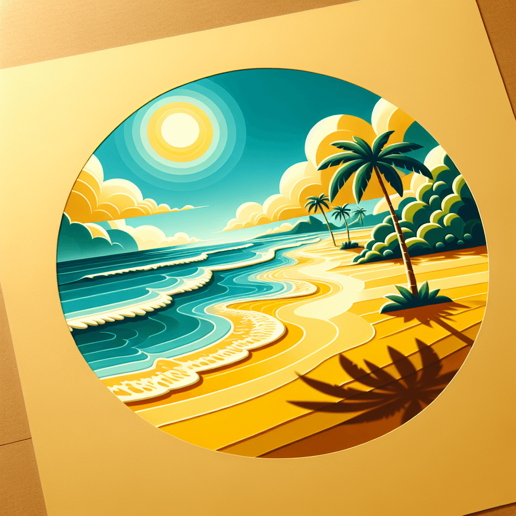 Sunny Beach Day Delight Numbered Painting Kits