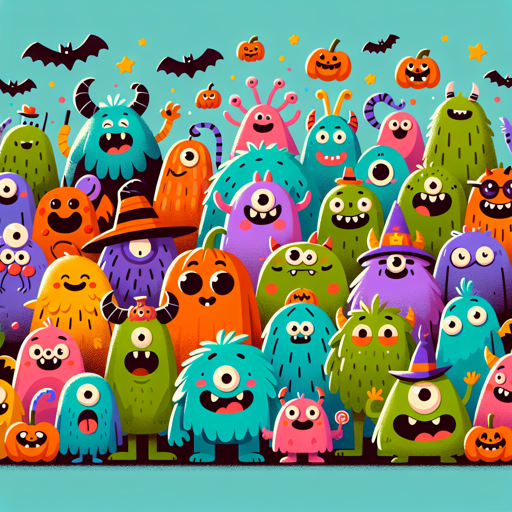 Spooky Yet Silly Monsters Painting Number Kit