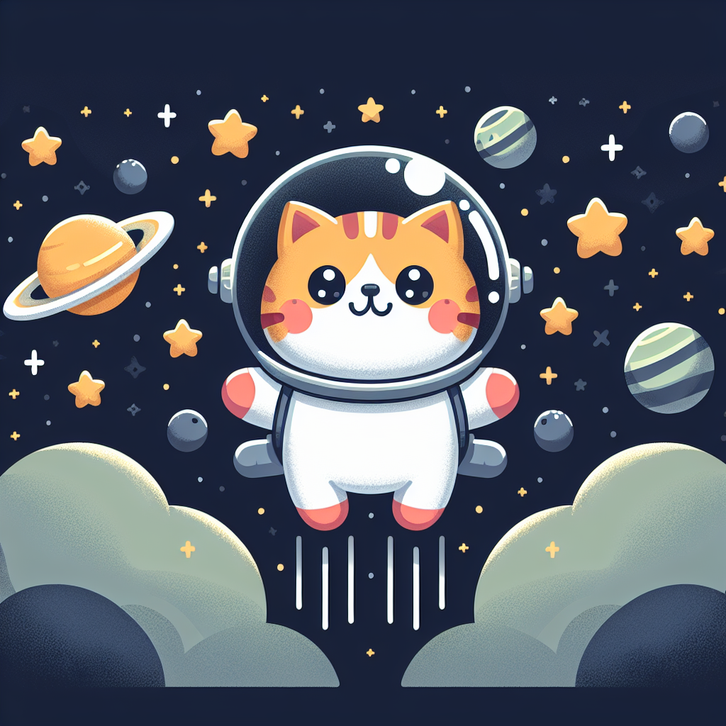 Space Quest With Astro Cat Painting Number Kit