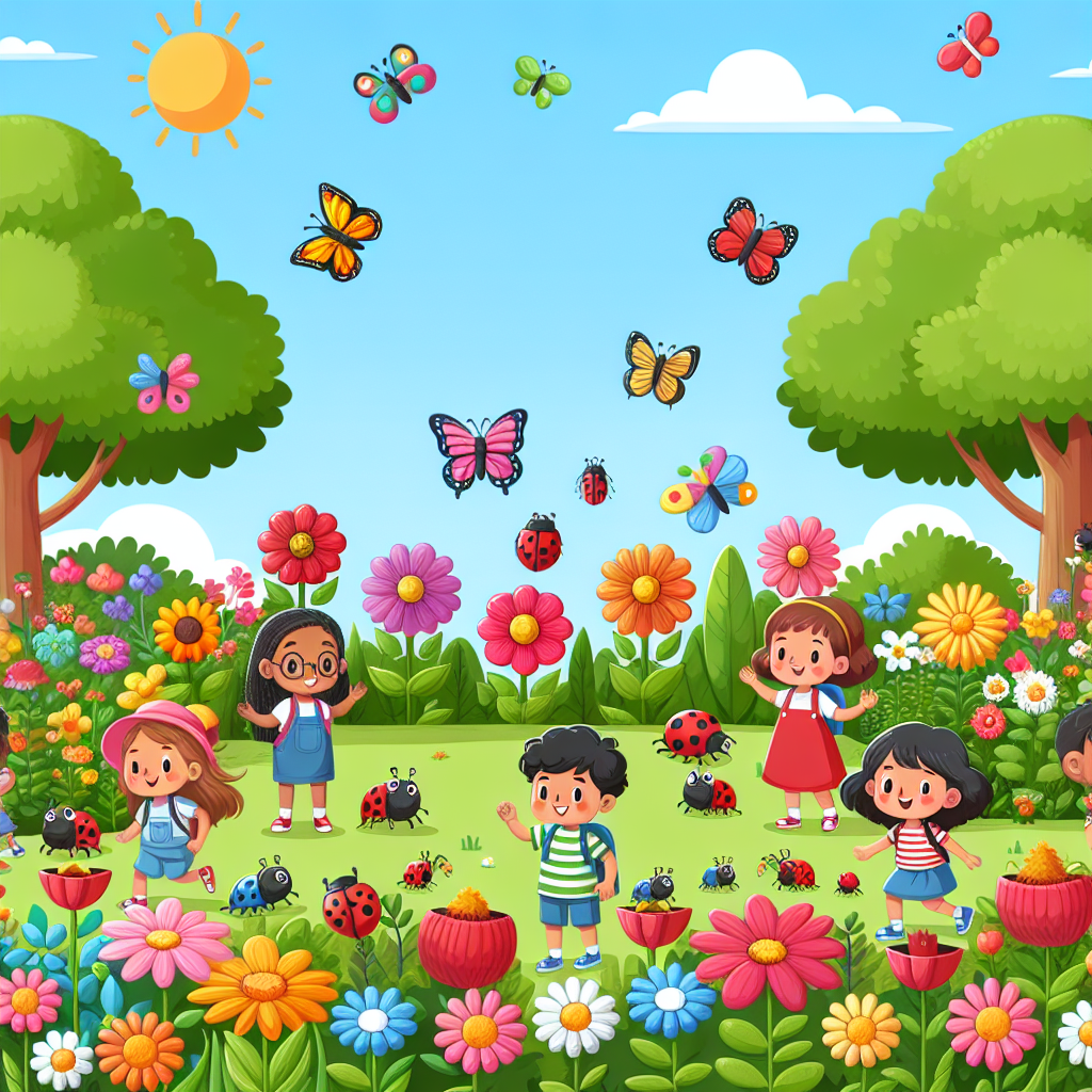 Playful Garden Exploration DIY Paint By Numbers