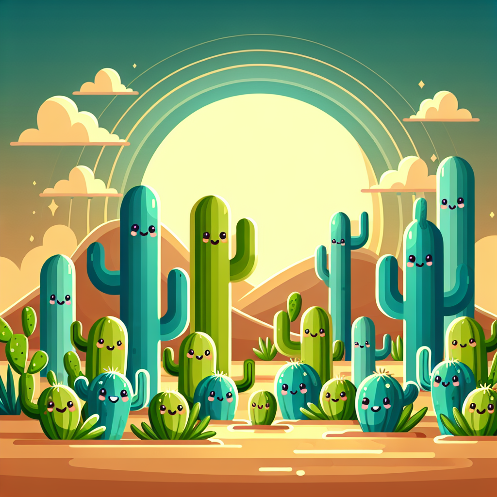 Charming Cactus Land DIY Paint By Numbers