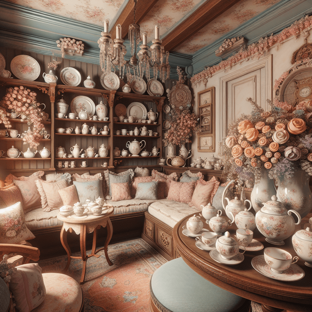 Charming Tea Room Scene DIY Paint By Numbers