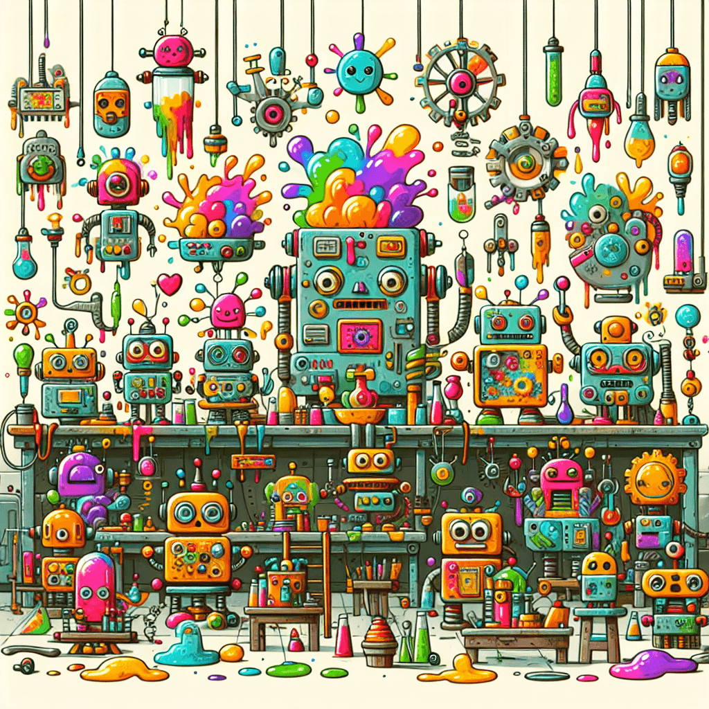 Silly Robot Workshop Painting By Numbers Kit