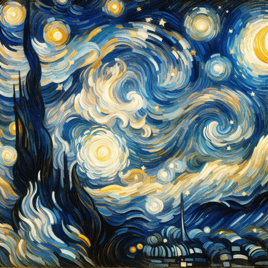 Van Gogh's Starry Elegance Number Painting