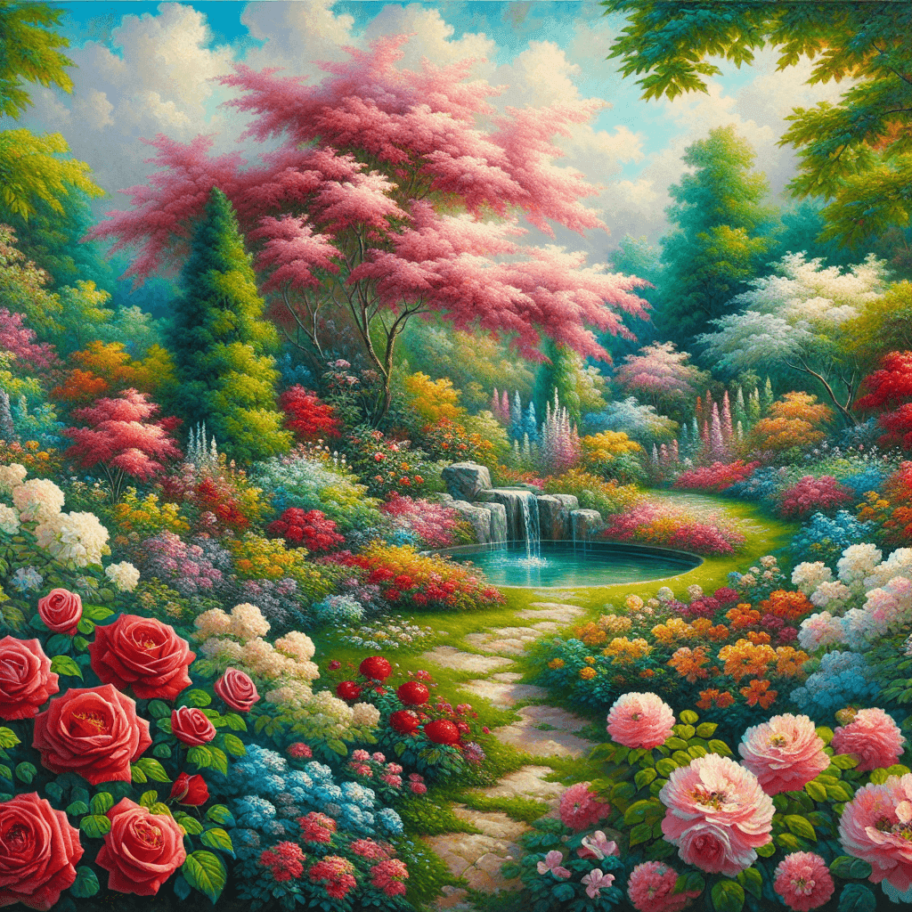 Blossoming Oasis Painting By Numbers Kit