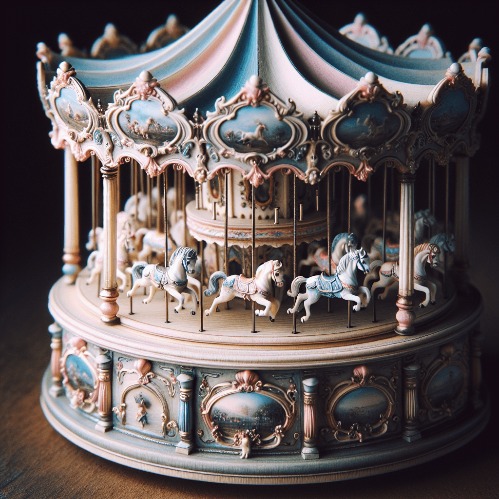 Vintage Carousel Music Box Numbered Painting Kits