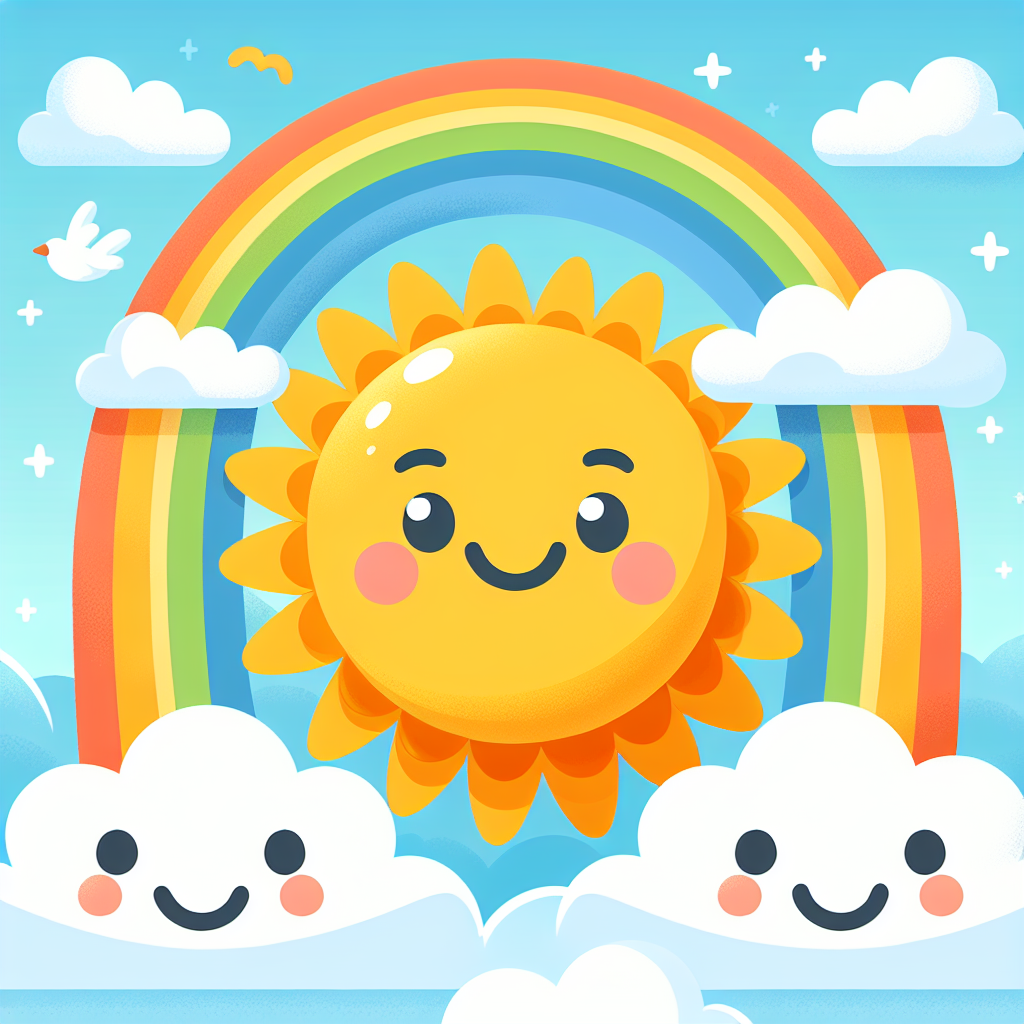 Cheerful Clouds And Sun Numbered Painting Kits