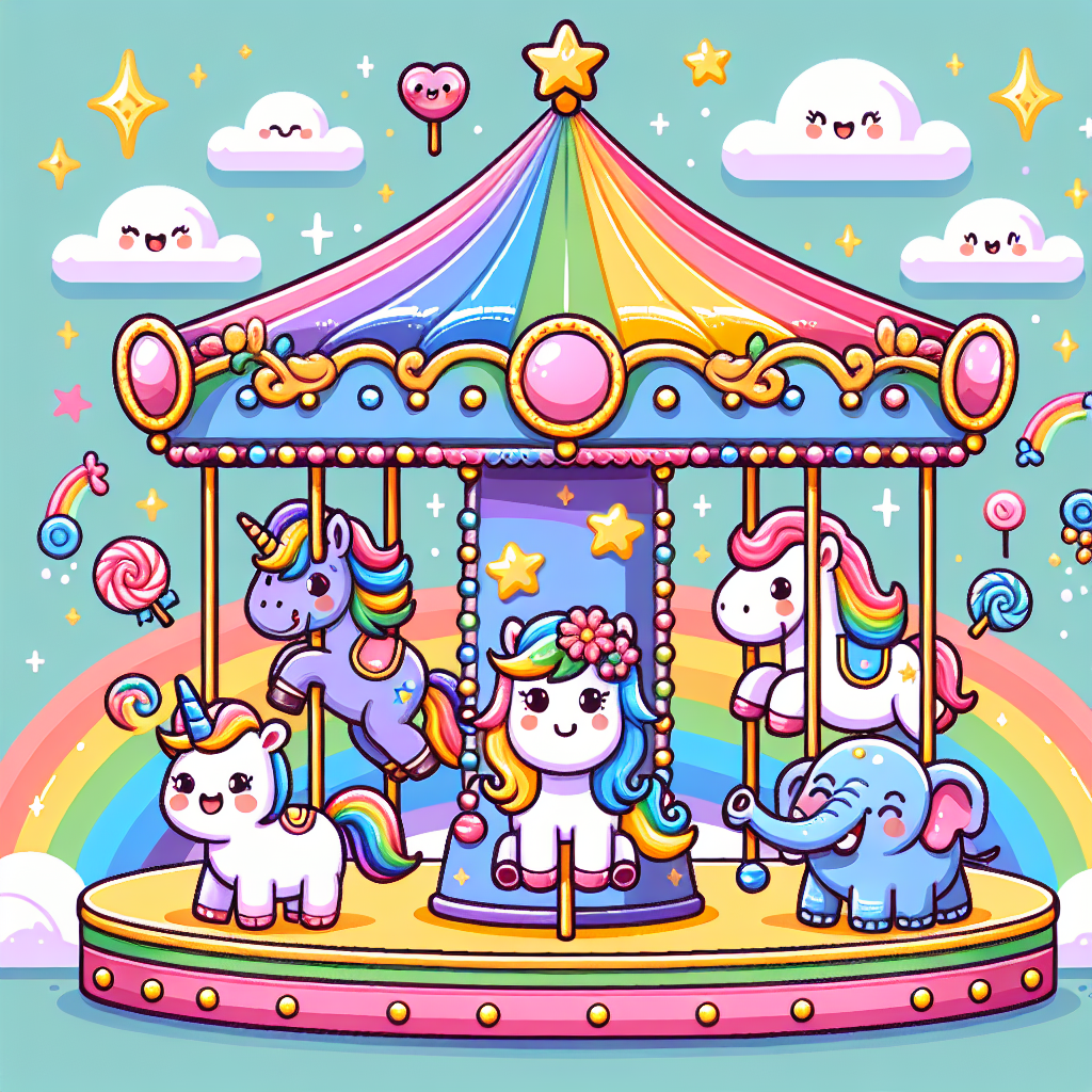 Rainbow Carousel Of Dreams Painting By Numbers Kit