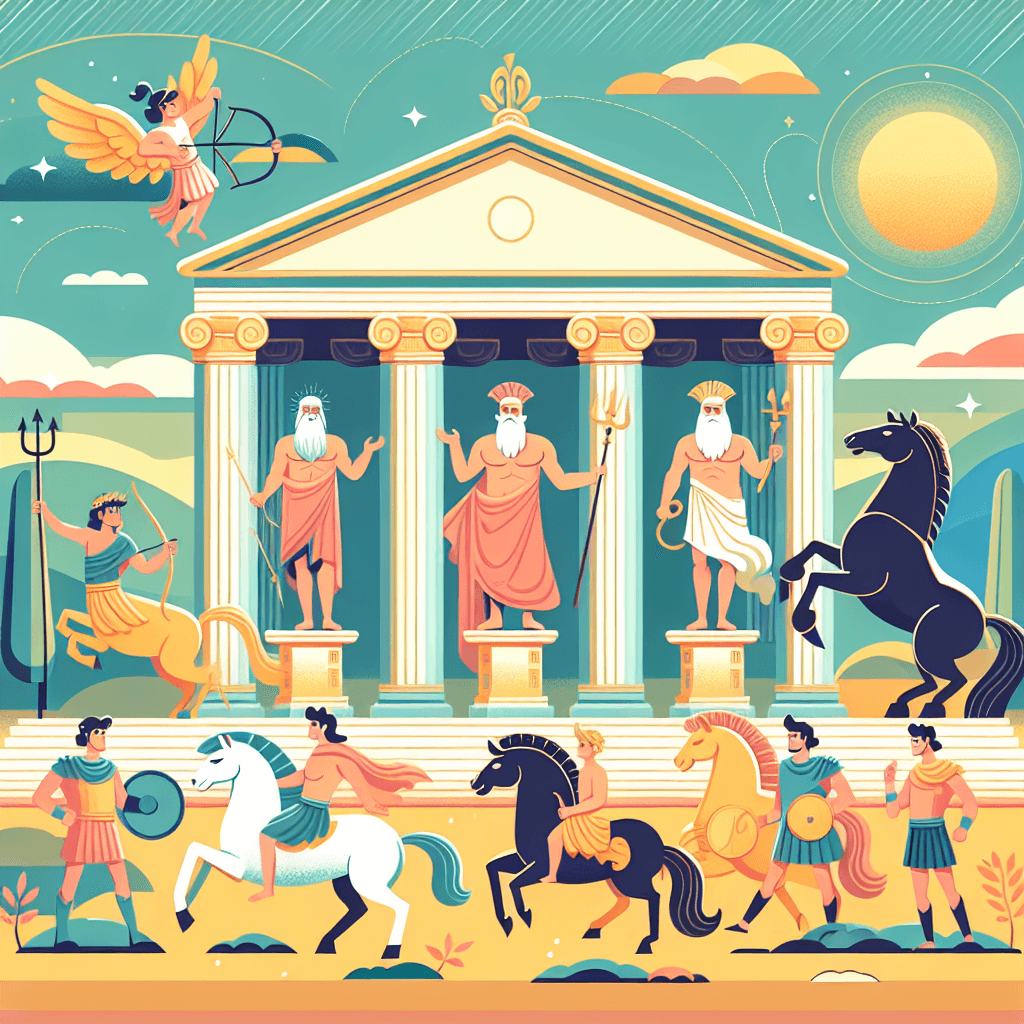 Ancient Greek Myths With Gods And Heroes Paint By Numbers