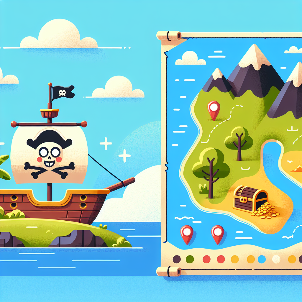 Pirate Treasure Map Quest Paint By Numbers