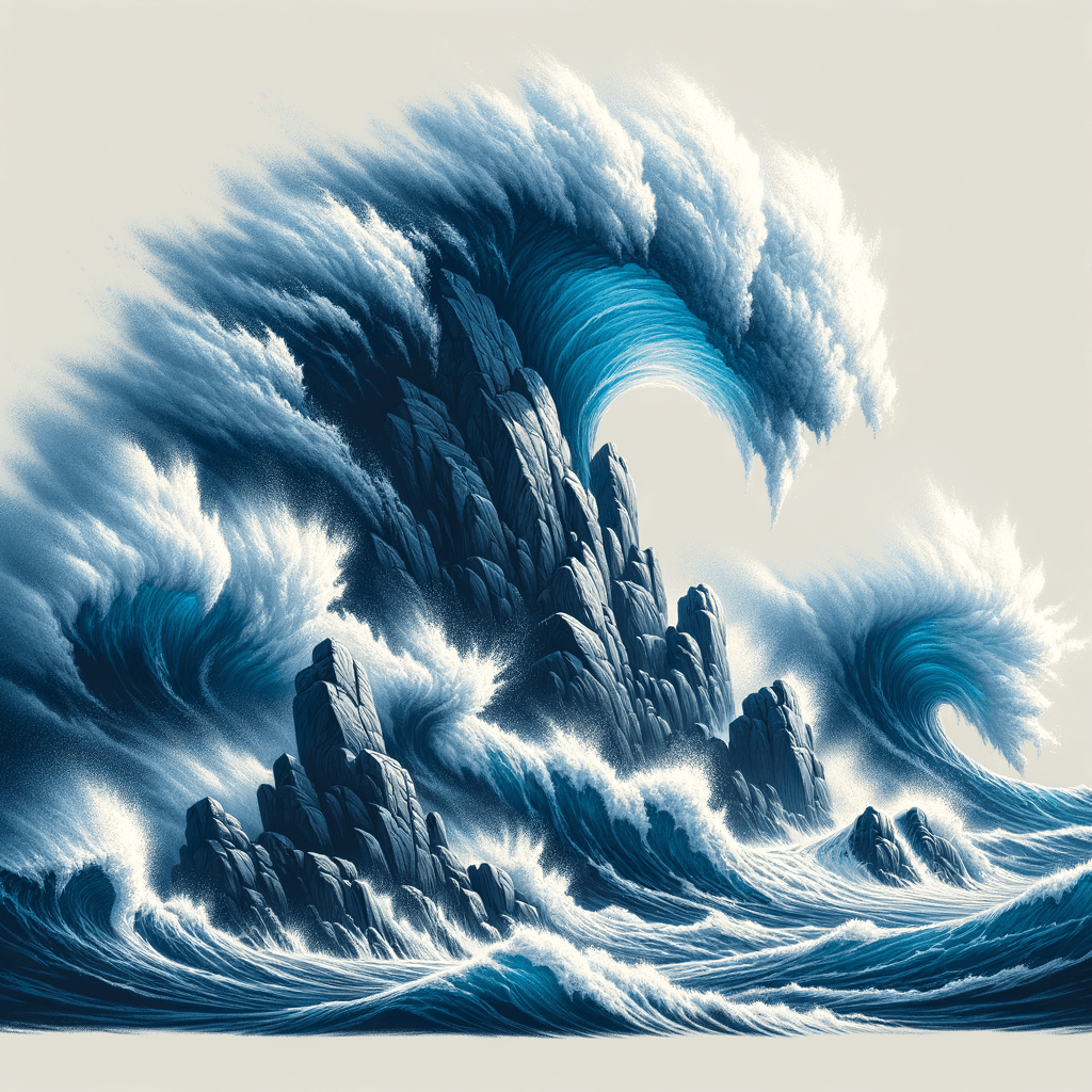 Dynamic Ocean Waves Numbered Painting Kits