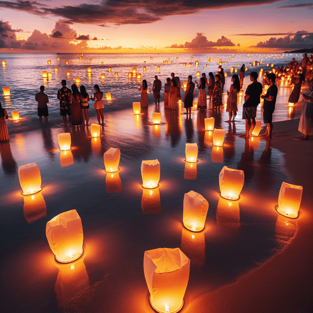 Lantern Floating Hawaii - USA Paint By Numbers Art