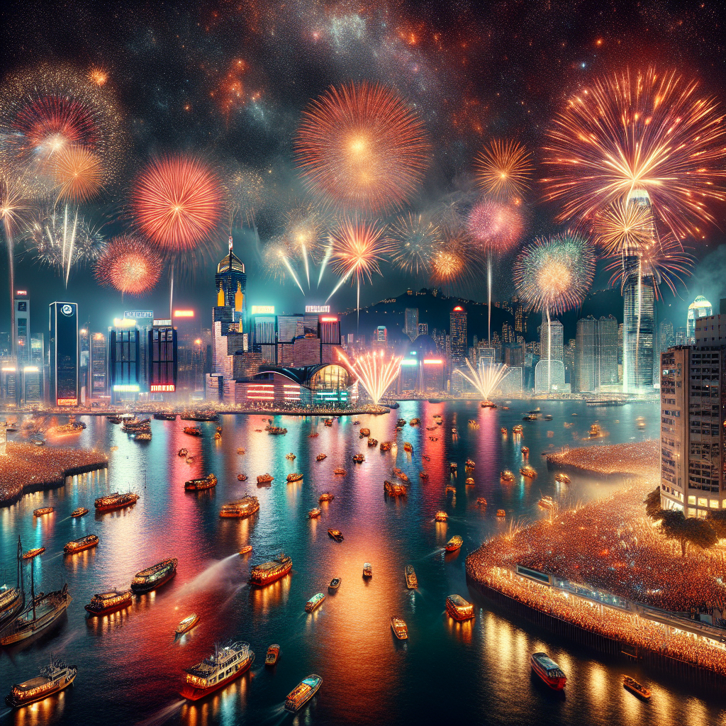 Lunar New Year Fireworks - Hong Kong Paint By Number