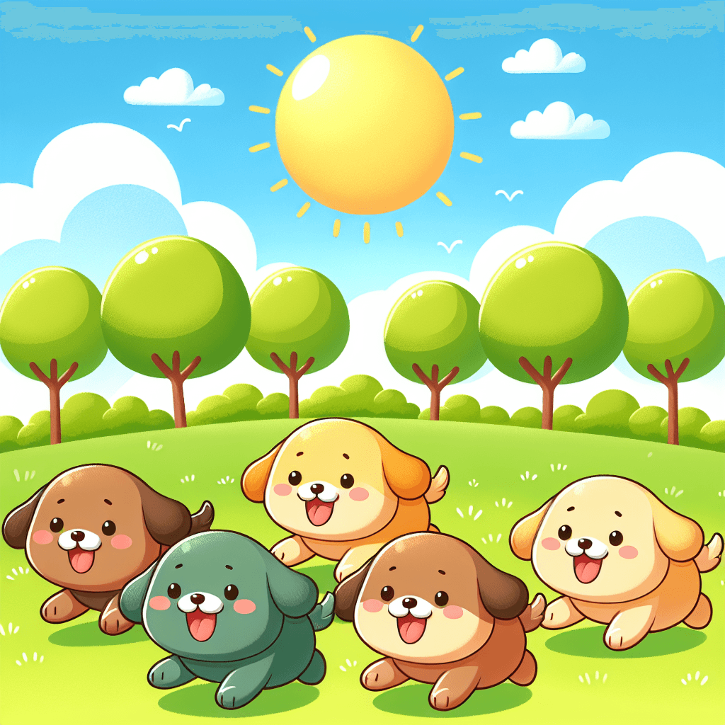 Playful Pups Day Out Paint By Numbers