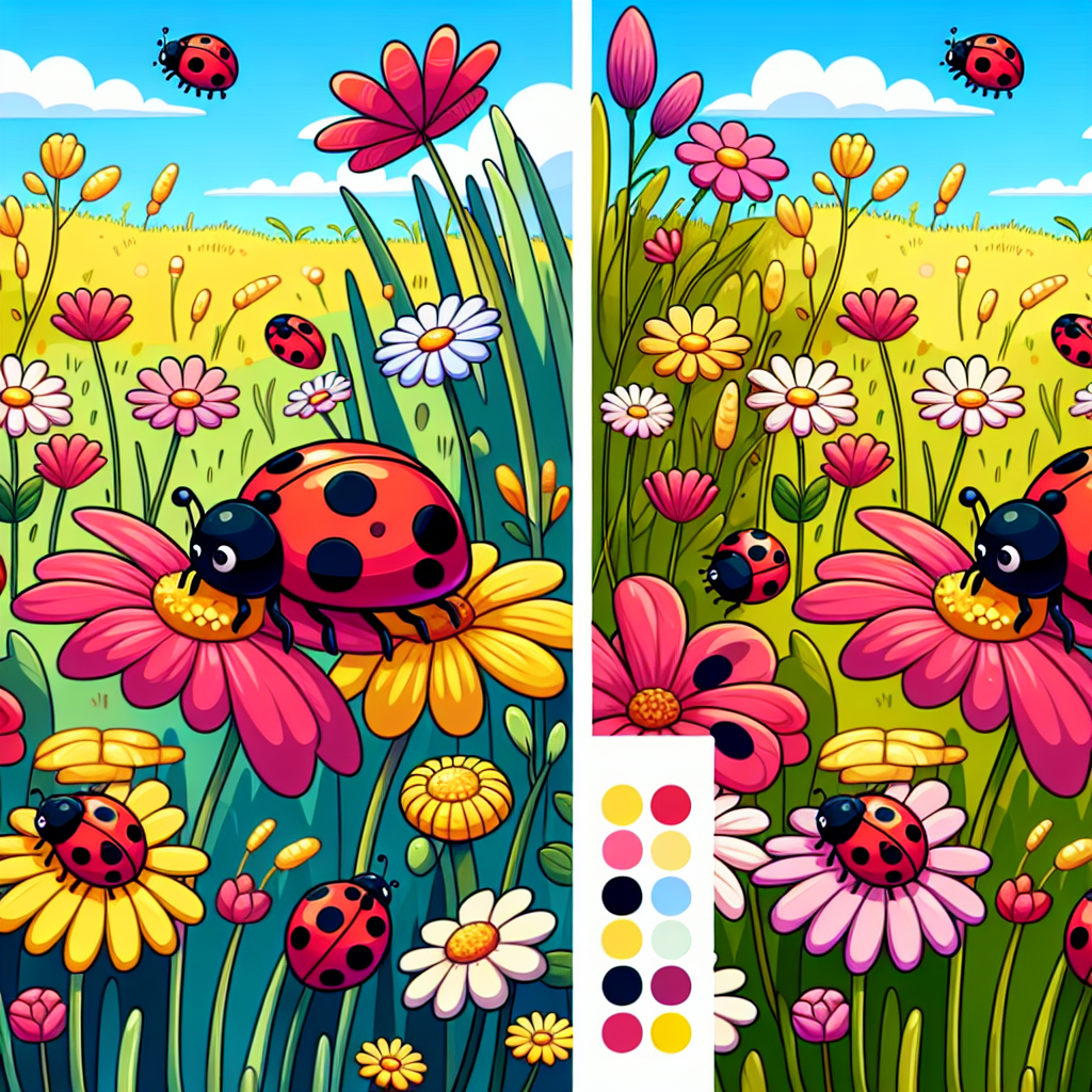 Lovely Ladybug Meadow DIY Paint By Numbers