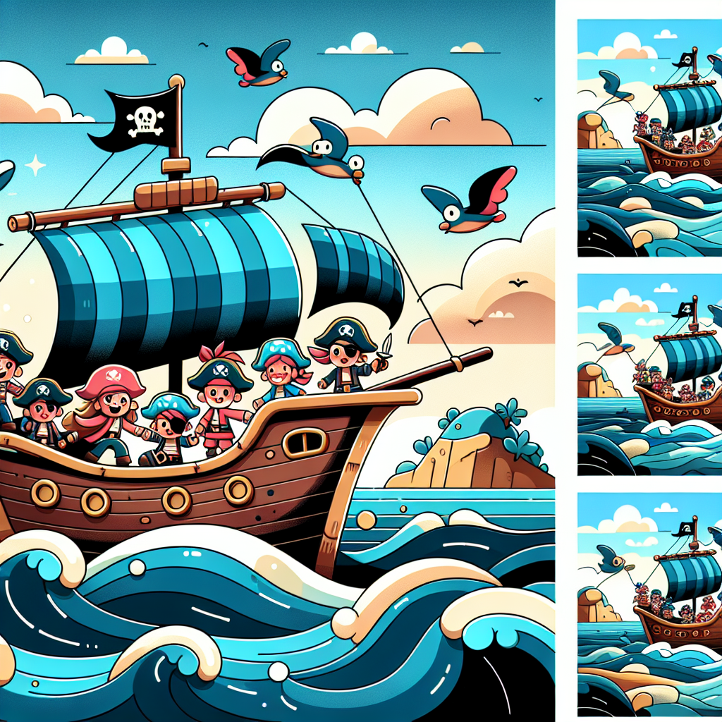 Pirate Adventure On Treasure Island Number Painting