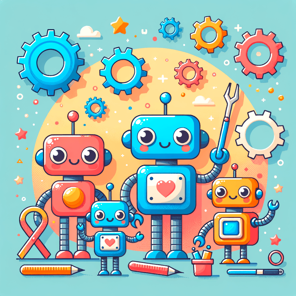 Delightful Robot Friends DIY Paint By Numbers