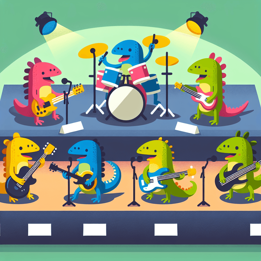 Lively Lizard's Rock Band Painting By Numbers Kit