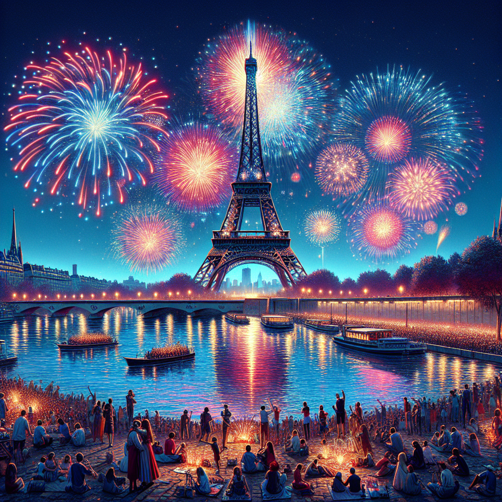 Bastille Day Fireworks - France Paint By Numbers