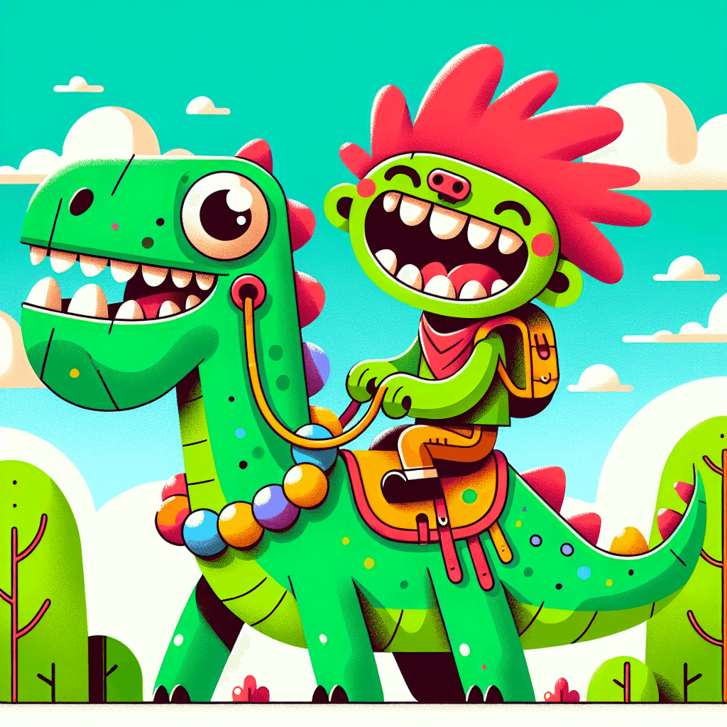 Silly Dino Rider Paint By Numbers Kits