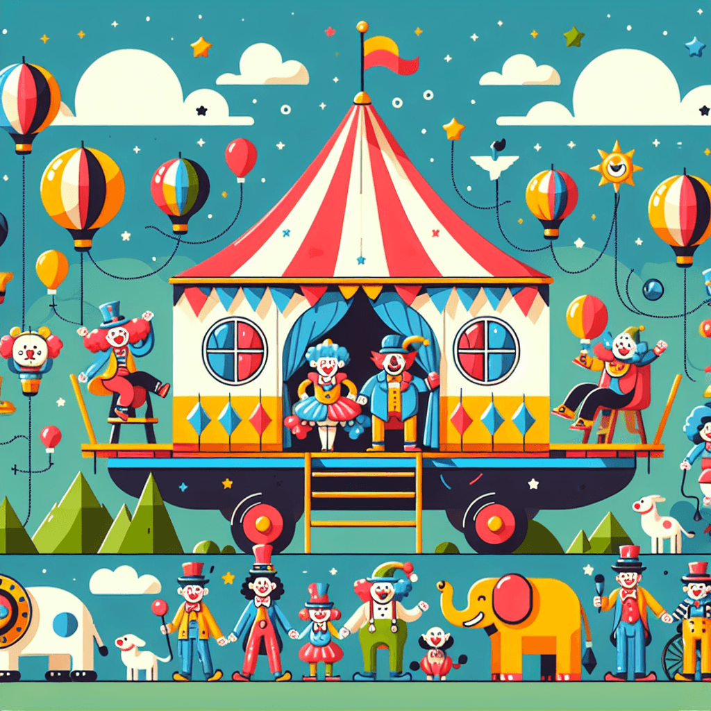 Colorful Circus Caravan DIY Paint By Numbers