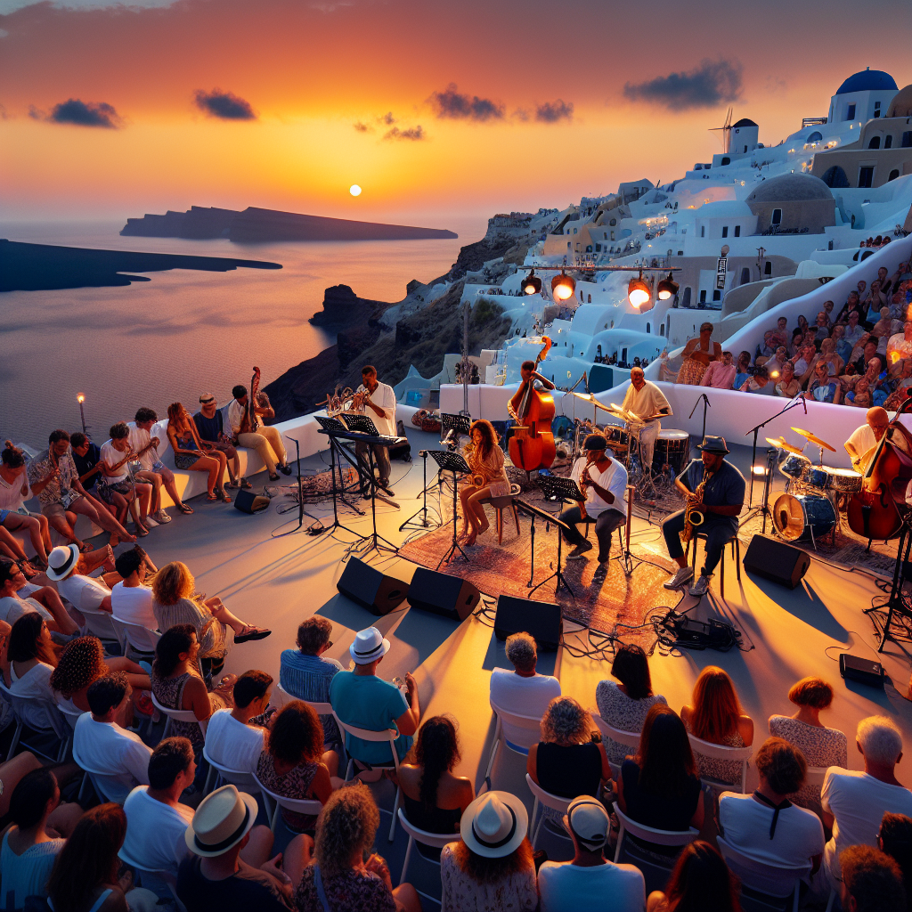 Santorini Jazz Festival - Greece Paint By Color
