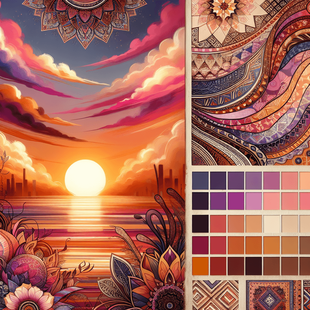 Bohemian Sunset Glow DIY Paint By Numbers