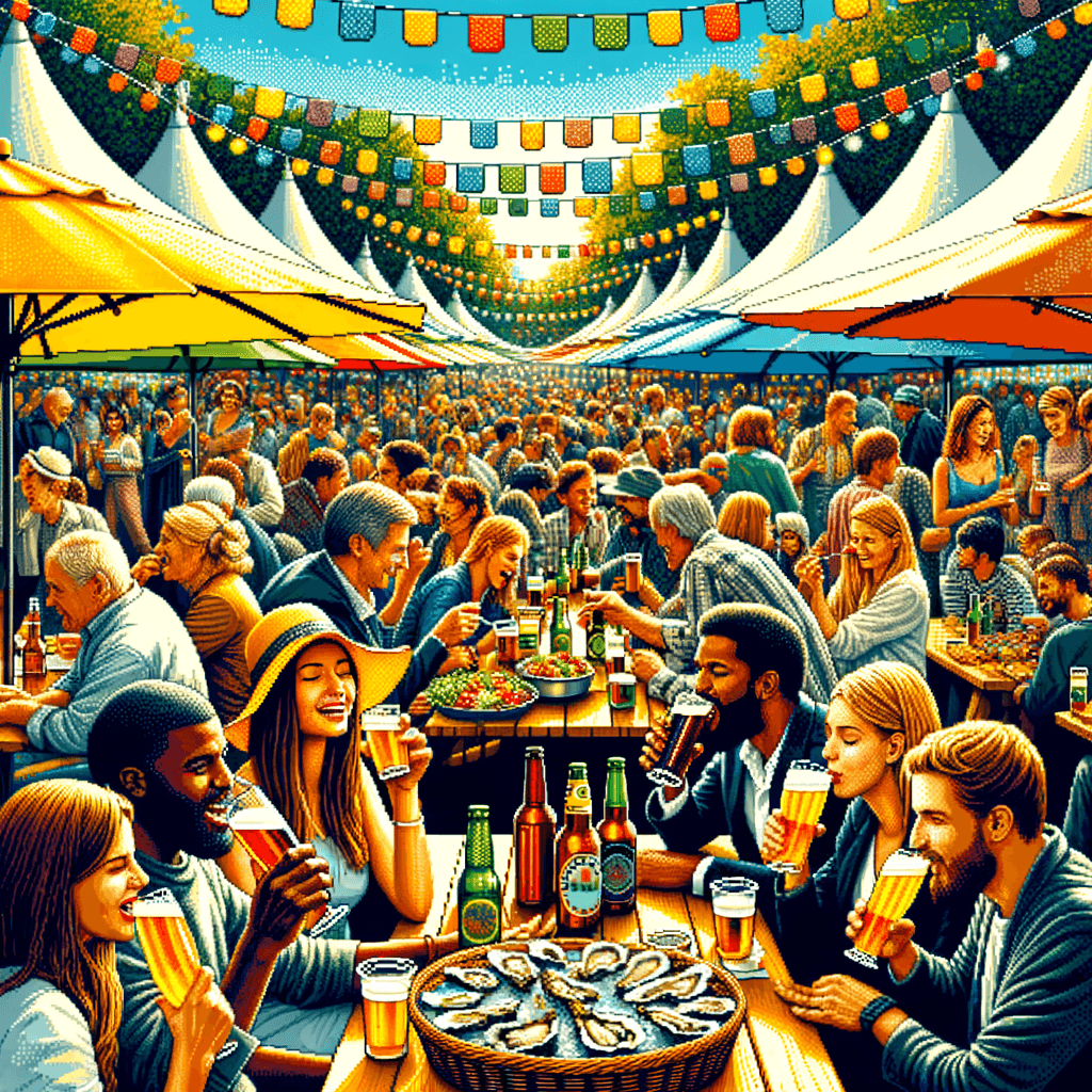 The Oysters And Beer Festival Paint By Number
