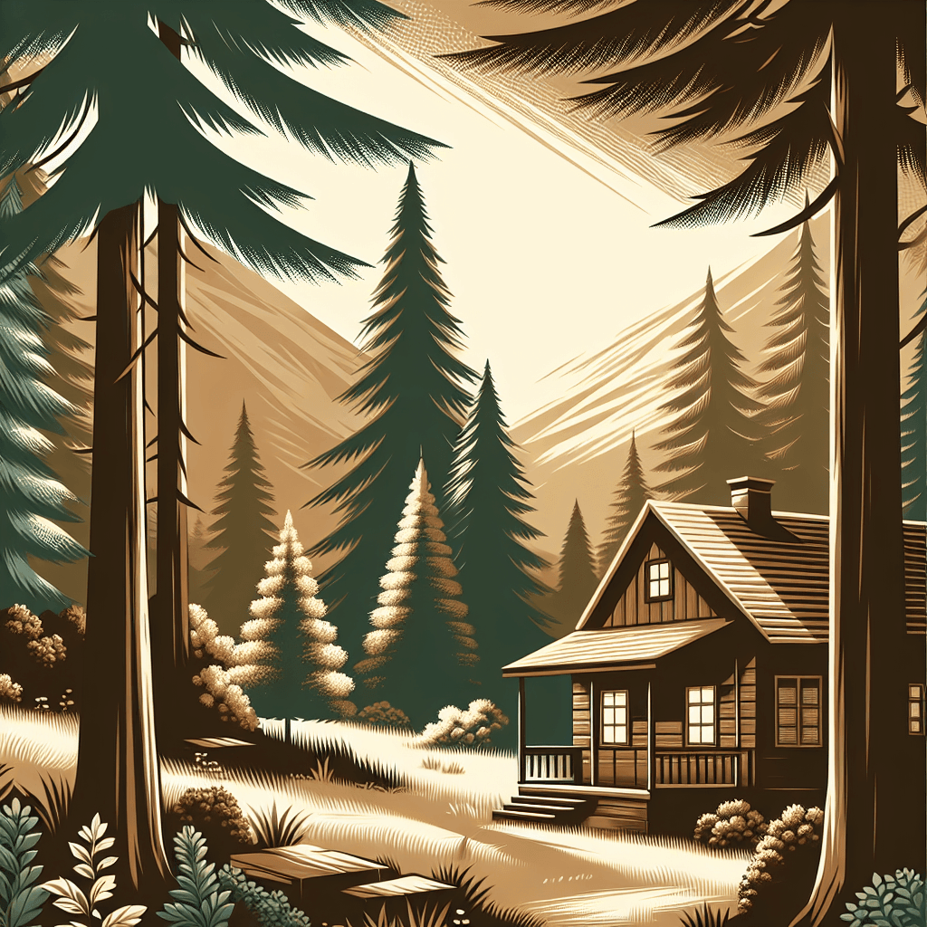 Charming Forest Cabin Painting By Numbers Kit