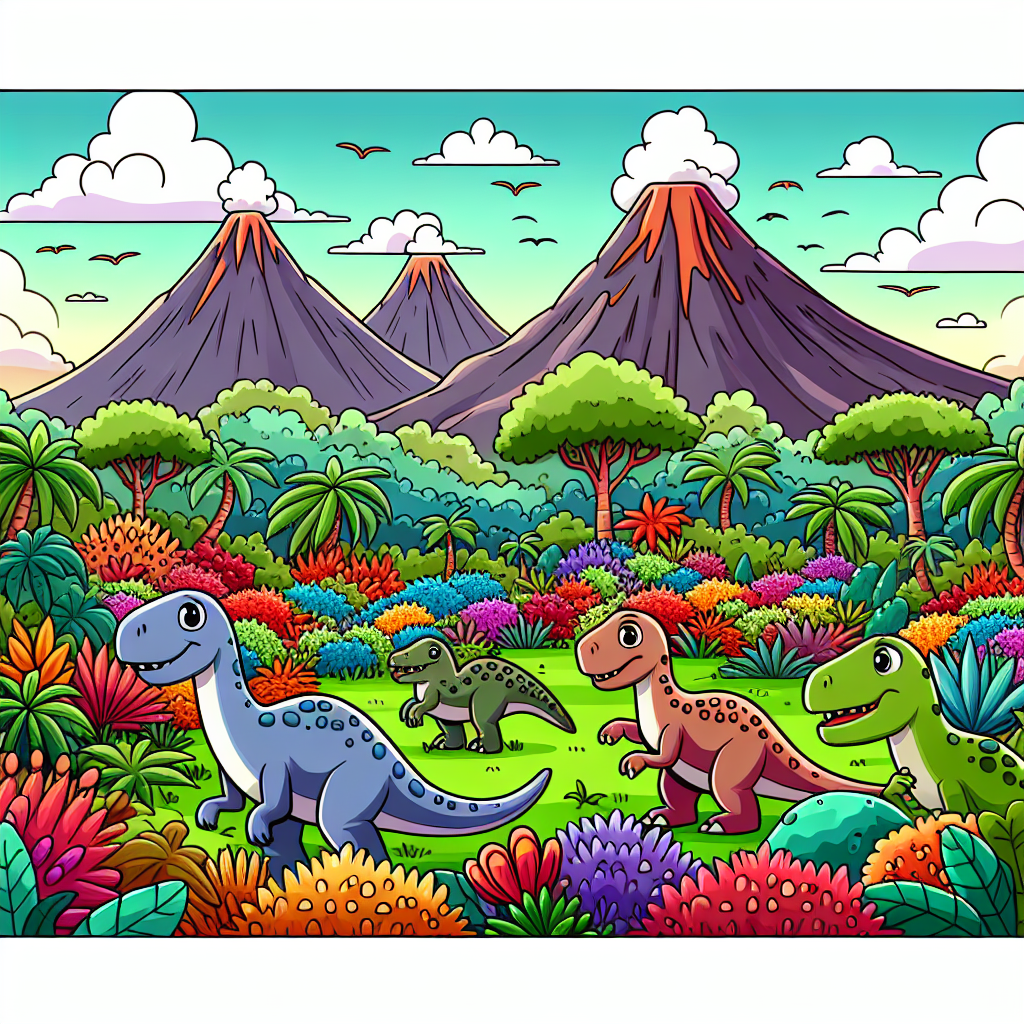 Daring Dinosaur Safari Paint By Numbers Art