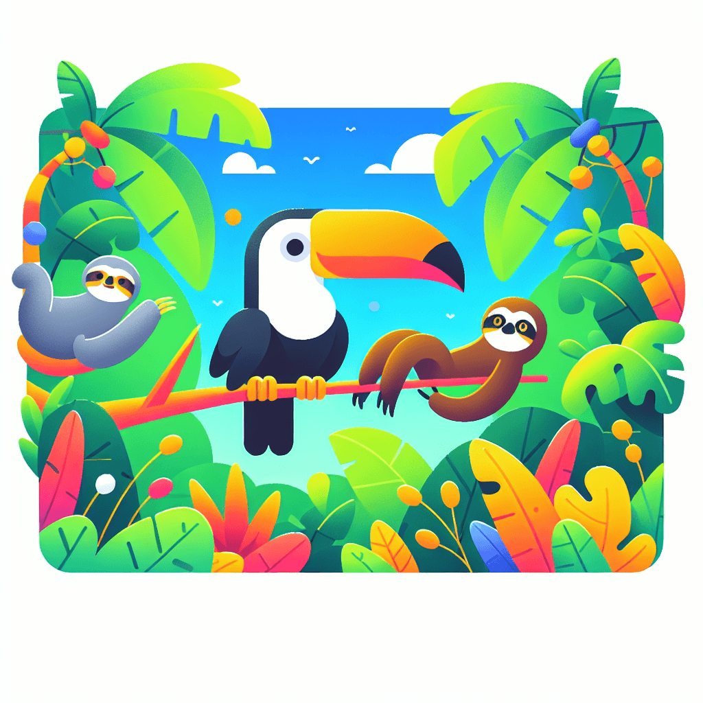 Colorful Rainforest Animals Paint By Numbers Kits
