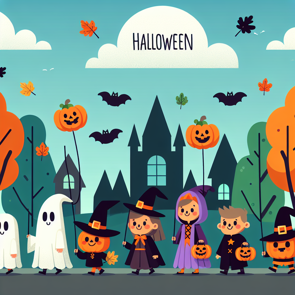 Cheerful Halloween Parade DIY Paint By Numbers