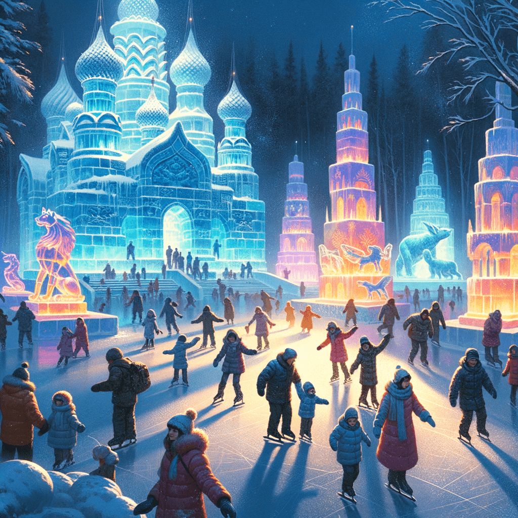 The Snow And Ice Festival Paint By Number