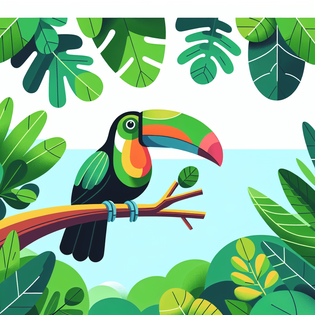Tropical Toucan Treetop Paint By Numbers Art