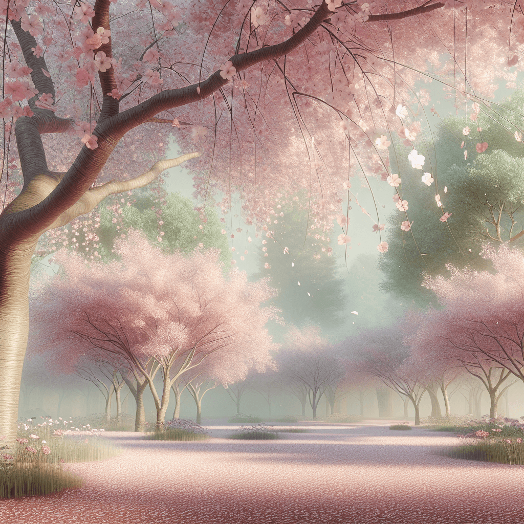 Cherry Blossom Elegance Paint By Number