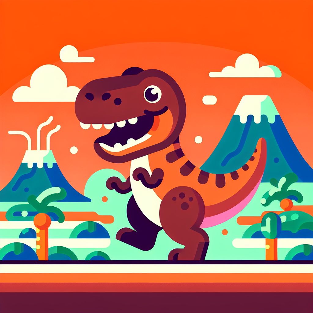 Jolly T-Rex Adventure Paint By Numbers Art