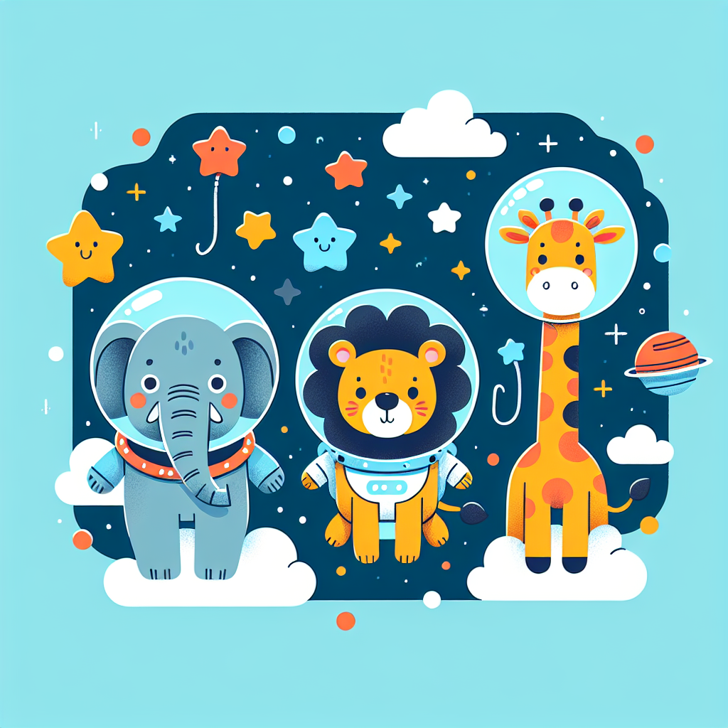 Outer Space Animal Adventure Painting Number Kit
