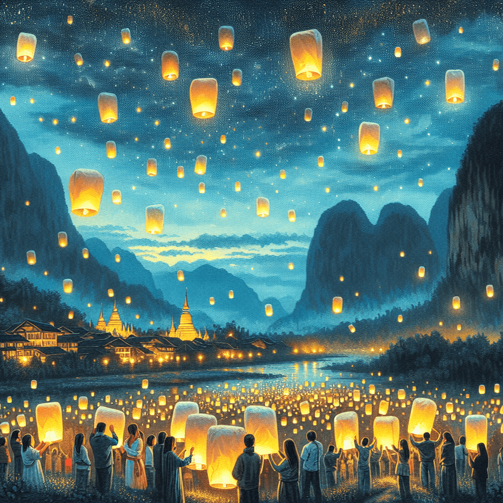 Pingxi Lantern Festival - Taipei Painting Number Kit