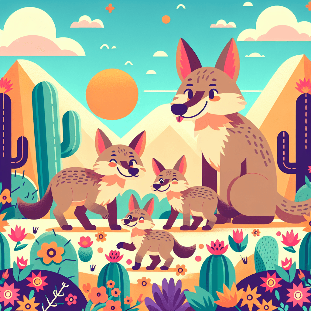 Curious Coyote Family Numbered Painting Kits