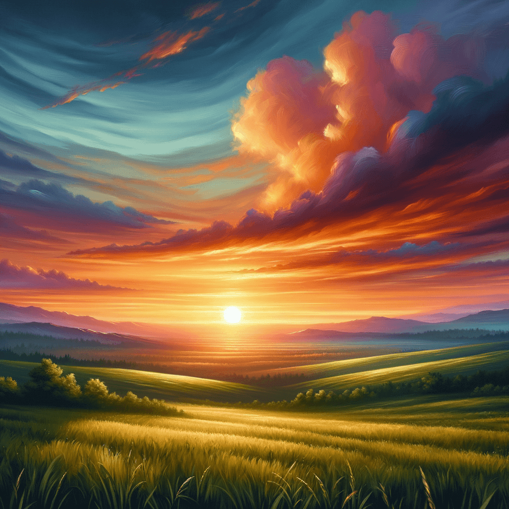 Rural Sunset Serenity Numbered Painting Kits