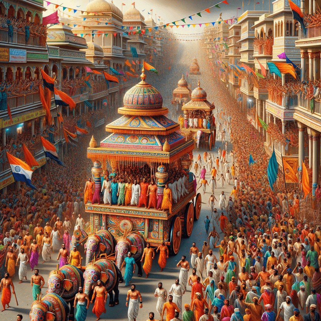 Rath Yatra - Puri, India Number Painting