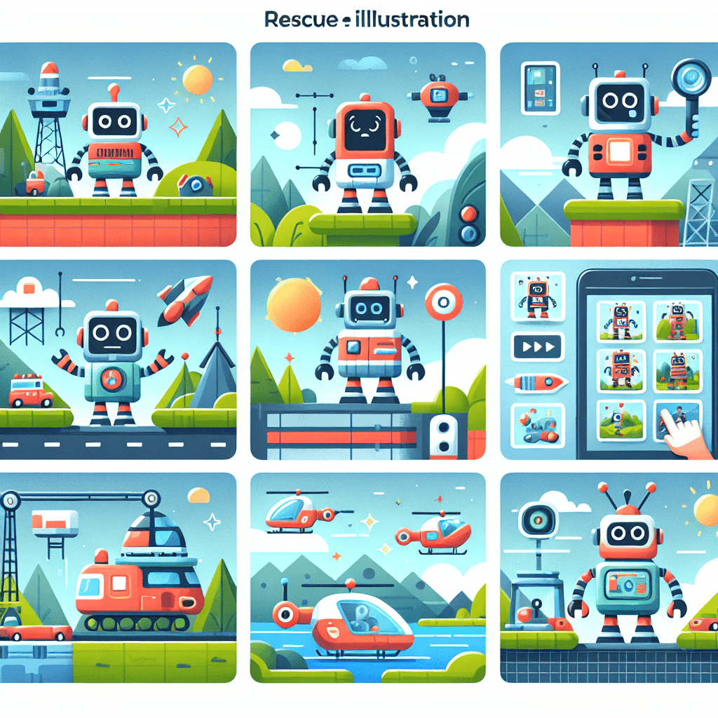 Robot Rescue Adventure Paint By Numbers Art