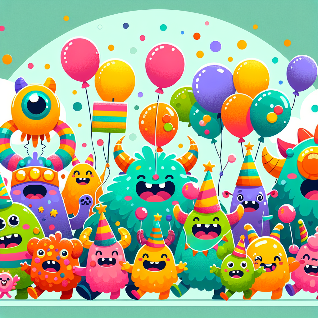 Joyful Monster Parade DIY Paint By Numbers