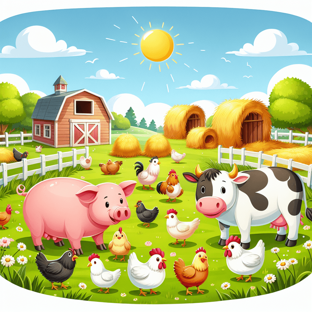 Playful Animal Farm Paint By Numbers Art