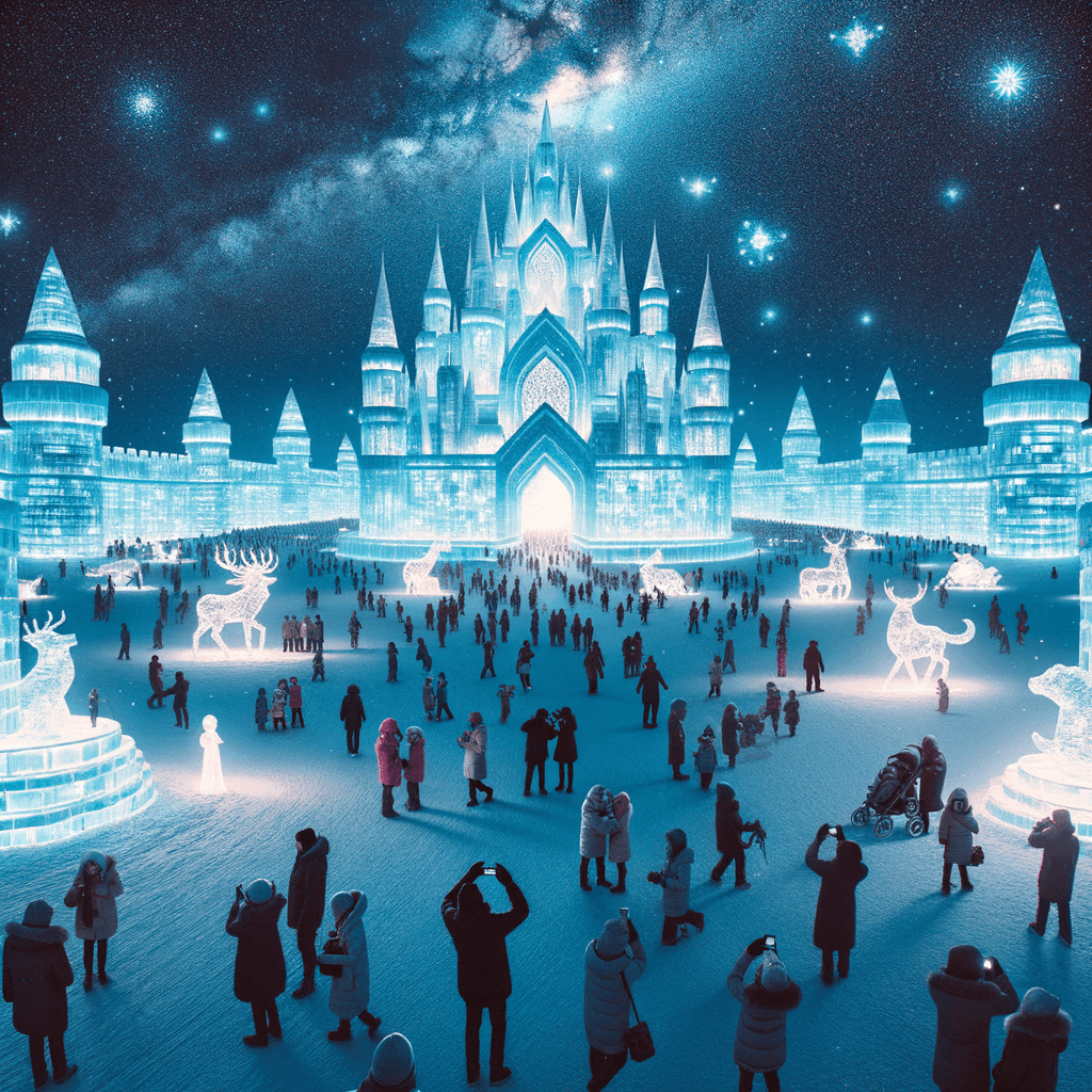 Harbin International Ice And Snow Sculpture Festival - Harbin, China Paint By Color