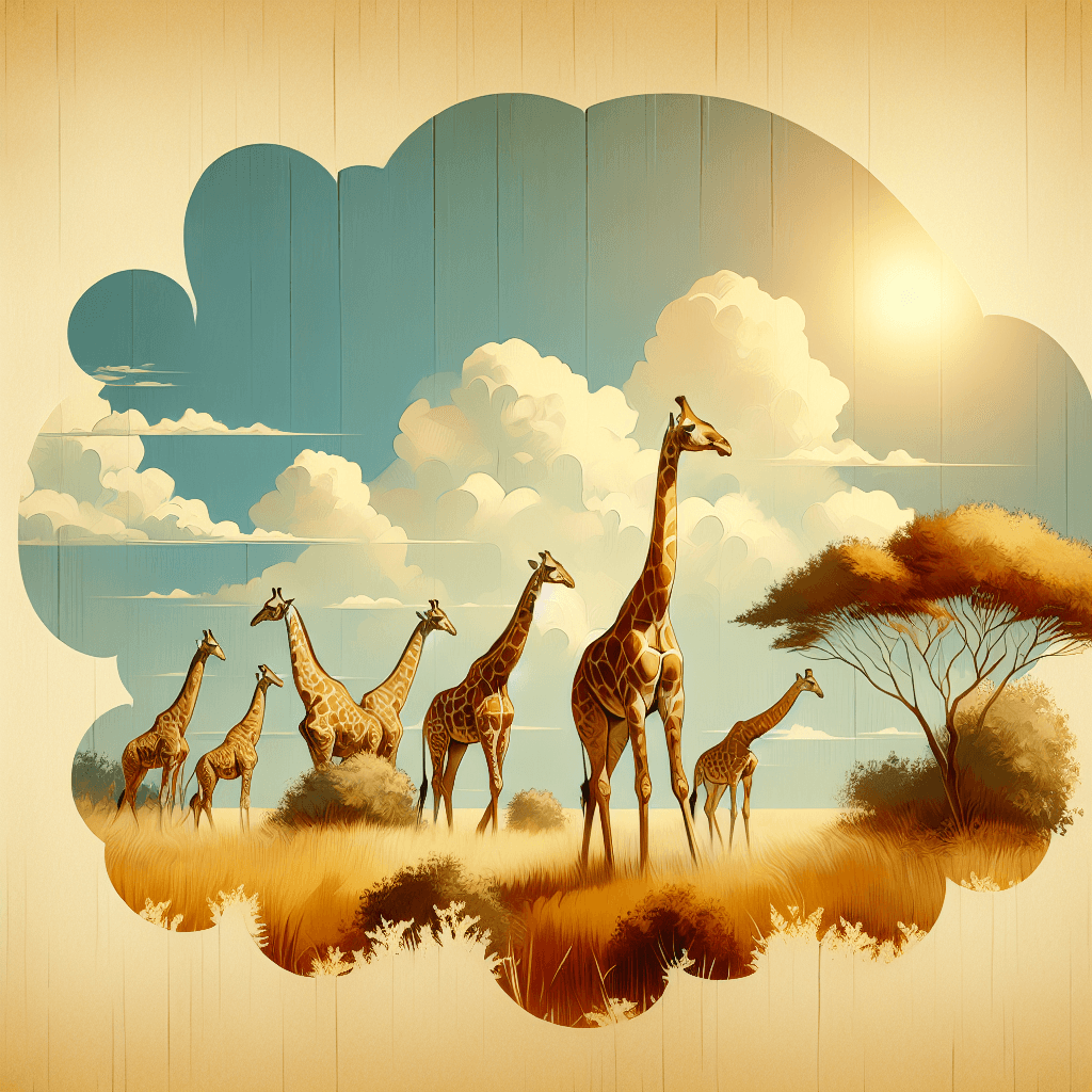 Giraffe's Savannah Grace Painting By Numbers Kit